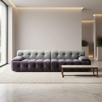 Canapé sectionnel moderne en tissu capitonné pour salon, couleur personnalisable, mobilier de salon minimaliste