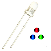 Diode électroluminescente ronde LED de haute qualité, 5 mm, flash lent RVB, rouge, vert, bleu, multicolore