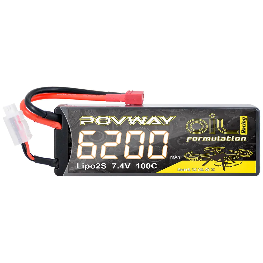 Factory Oily Hard Case 6200mAh 2S 7.4V 100C Rechargeable Lipo Battery Pack