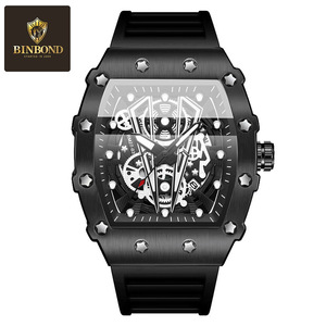 Binbond Men's Silicone Sport Watch Analog Luminous 30M Waterproof Black Strap B8577 - Product Image 5