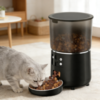 Distributeur automatique intelligent pour animaux de compagnie 4L avec caméra HD, double mode d'alimentation Wi-Fi/Tuya, écologique, en acier inoxydable 304 et plastique de qualité alimentaire, élégant