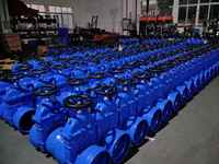 Vanne à opercule double en fonte GGG50, taille 200MM DN200, avec volant ou capuchon de tige, pour raccordement de tubes PVC PN10 PN16, direct usine