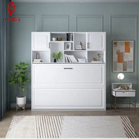 Lits escamotables Murphy personnalisables avec armoire de rangement intégrée, lit mural rabattable pour bureau et petits espaces domestiques