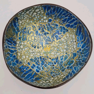 ชามข้าวเปลือกมะพร้าวฝังมุกทำมือหรูหราเป็นมิตรกับสิ่งแวดล้อมถ้วยเสิร์ฟโมเสกธรรมชาติสำหรับตกแต่งบ้าน - Product Image 2