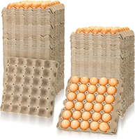 Plateau à œufs en carton de 30 alvéoles pour ferme, marché, cuisine familiale – Conteneur en papier cartonné pour le stockage et l'emballage à domicile