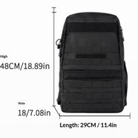 Sac à dos tactique multi-poches imperméable et résistant à l'usure pour la randonnée en plein air, le trekking, le camping et la randonnée