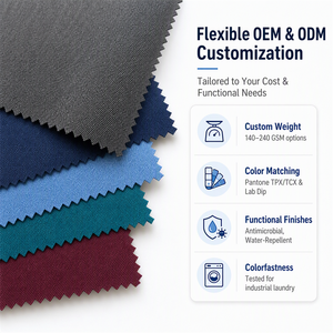 Tela para Uniformes Médicos Personalizados al por Mayor, 78% Poliéster, 18% Rayón, 4% Elastano, 180GSM, Tejido Twill 2/1 Elástico para Fabricantes de Ropa - Product Image 4