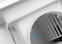 Ventilateur d'évacuation pour salle de bain, aspiration d'air, ventilation axiale, ventilateur d'extraction carré monté au plafond