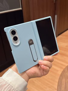 เคสแบบเต็มตัวสำหรับ Samsung Z Fold8, 360 °   ขาตั้งแบบหมุนได้, ฝาครอบ PU พร้อมฟิล์มกันรอยหน้าจอ, เคสโทรศัพท์แบบพับได้กันกระแทก - Product Image 4