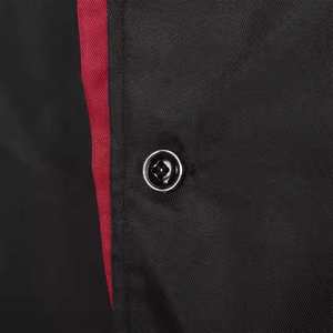 เสื้อเชฟแบบยูนิเซ็กซ์ ผ้าทวิลโพลีคอตตอน รับผลิตแบบ OEM&ODM พร้อมปักโลโก้ตามสั่ง สำหรับร้านอาหาร สวมใส่สบาย ทนทาน ระบายอากาศได้ดี ดีไซน์คลาสสิก - Product Image 4