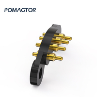 Conector Magnético de 5 Pines IP67 USB Macho Hembra SMT de Latón, Conector Pogo Pin Electrónico Médico Industrial 12V 2A PA46 30000 Usos