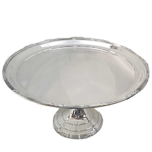 India Luxury Metal <b>Cake</b> <b>Stand</b> Pedestal Platter Eco-Friendly Reusable for Weddings Events Hotels Decorative Table Display Use - Product Image 1