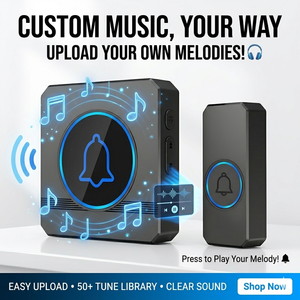 <span class=keywords><strong>Sonnette</strong></span> <span class=keywords><strong>sans</strong></span> <span class=keywords><strong>fil</strong></span> personnalisable : Créez vos propres mélodies MP3 et téléchargez-les - Product Image 1