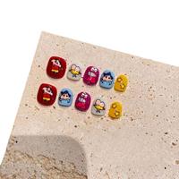 Laisense – Nouveauté Manucure Enfant : Faux Ongles Adhésifs Mignons Faits Main pour Filles (3-12 Ans)