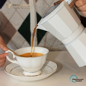 Cafetera italiana de doble válvula para camping al aire libre, práctica cafetera para preparar café, olla de aluminio para hervir agua - Product Image 6
