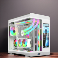 Vente en gros Armoire PC moyenne tour en aluminium Nouveau design Boîtier d'ordinateur de jeu ATX avec écran LCD
