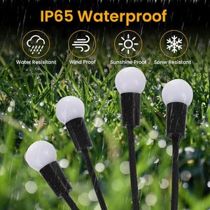 Lampes solaires <span class=keywords><strong>de</strong></span> jardin à 6 LED, indice IP65, étanches, effet luciole, <span class=keywords><strong>lumière</strong></span> blanc chaud doux, à intensité variable, pour l'éclairage <span class=keywords><strong>de</strong></span> <span class=keywords><strong>Noël</strong></span> - Product Image 1