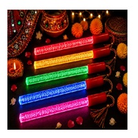 Barras Luminosas Dandiya Recargables por USB con 7 Colores LED, Encendido/Apagado Automático, Efecto de Burbujas, Ergonómicas, Vibrantes, Reutilizables, Seguras, con Conector C