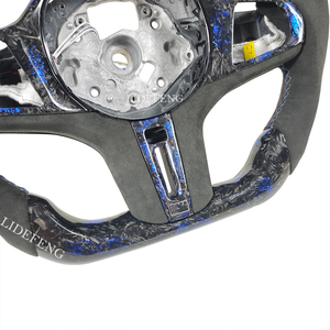 Volante de Fibra de Carbono con LED RPM Personalizado y Escamas Azules Forger para <span class=keywords><strong>BMW</strong></span> G30 G20 M5 F90 <span class=keywords><strong>M8</strong></span> X3M X4M X5M X6M F40 F44 F97 F95 - Product Image 6