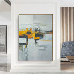 Art original <span class=keywords><strong>moderne</strong></span>, peinture à l'huile abstraite texturée en or noir 3D sur toile, peinture à la main, taille et <span class=keywords><strong>cadre</strong></span> personnalisés - Product Image 1