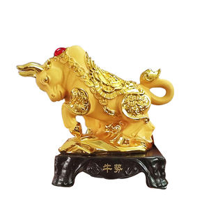 Statues en résine dorée de l'année du zodiaque chinois <span class=keywords><strong>2021</strong></span> : Rat, Bœuf, Tigre, Lapin, Dragon, Serpent, Cheval, <span class=keywords><strong>Mouton</strong></span>, Singe, Coq, Chien, Porc - Product Image 1