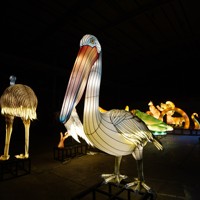 Chinesische Seiden-LED-Laternen Wasserdichte Tierformen Außendekoration für Festivals Halloween/Erntedankfest/Weihnachten/Neujahr