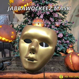 JabbaWockeez beyaz PVC yüz maskeleri cadılar bayramı partisi dans HPC-2120 renkli plastik maskeler - Product Image 3