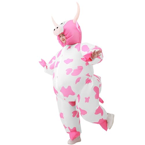 <span class=keywords><strong>Costume</strong></span> <span class=keywords><strong>da</strong></span> Mascotte Gonfiabile Divertente e Carino <span class=keywords><strong>da</strong></span> <span class=keywords><strong>Mucca</strong></span> Rosa per Adulti, per Halloween, Carnevale, Feste e Cosplay, in Poliestere - Product Image 4