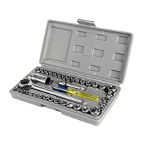 Jeu de clés à douille pour réparation automobile, 40 pièces, clé à cliquet multifonctionnelle, Kit spécial pour la décoration de voiture et l'entretien domestique