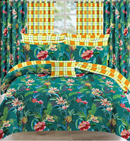 Ensemble de literie d'hôtel 6 pièces en polyester 100% avec motifs floraux/géométriques/planternes 3D pour lit Queen/King, housse de couette, couvre-lit, drap de lit