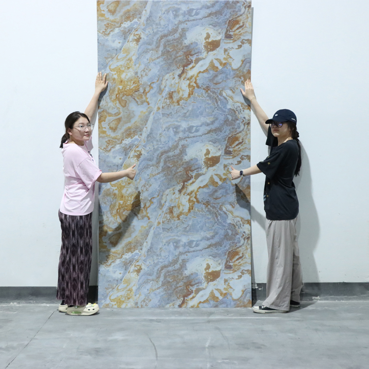 UV High Gloss Coating 3D Printing Board Indoor Wall Decorative Marble Wall Panels Sheet
