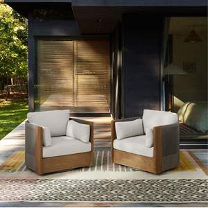 Nouvelle conception de meubles d'extérieur en teck de luxe, canapé simple en corde tressée pour jardin, chaise longue en <span class=keywords><strong>rotin</strong></span> pour patio, cadre en teck, chaise pivotante en <span class=keywords><strong>rotin</strong></span> - Product Image 3