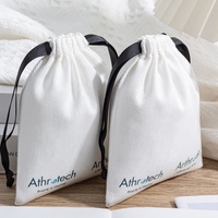 Sachets en tissu sergé écologiques et recyclables avec logo personnalisé imprimé, pour bijoux, bougies, savons, emballage de bijoux, pochette en coton