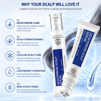 Serum Penumbuh Rambut Deoxyribose Label Pribadi Triple Roller Biotin Kafein Perawatan Akar Rambut Penebal Rambut OEM ODM Produsen 20ml