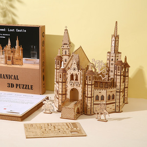 Nouveau modèle en bois à assembler 3D fait main DIY Knight's Creed Lost Castle, jouet, ornements, collection, puzzle, pour les 0-24 ans - Product Image 1
