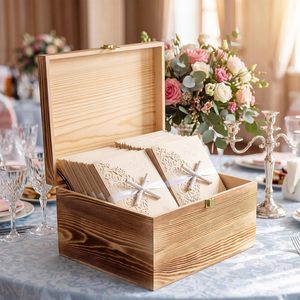 Caja <span class=keywords><strong>de</strong></span> Regalo <span class=keywords><strong>de</strong></span> Madera <span class=keywords><strong>de</strong></span> Pino sin Acabado al por Mayor con Tapa con Bisagras, Caja <span class=keywords><strong>de</strong></span> Recuerdos <span class=keywords><strong>de</strong></span> Madera Personalizada - Product Image 1
