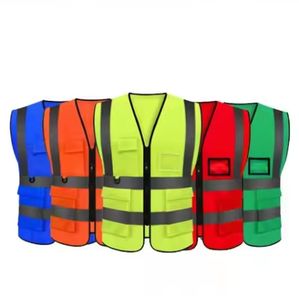 سترة عاكسة خضراء صفراء فلورية ملابس السلامة سترة أمن المرور - Product Image 1