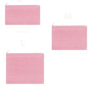 Blank Personalized Print Your Own Design Cosmetic Cotton Canvas Pencil Pouch Wholesale Bright Color Makeup Bag - Product Image 2