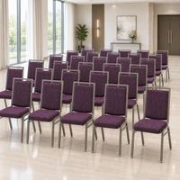 Chaise empilée en métal de luxe moderne pour banquets, auditoriums, églises, hôtels, théâtres