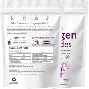 Aromasız Otla Beslenmiş Mera Üstü Yetiştirilmiş GDO'suz Biotin, <span class=keywords><strong>C</strong></span> Vitamini, Hyaluronik Asit Tip I II III V X Çoklu Kolajen Peptit Tozu - Product Image 6