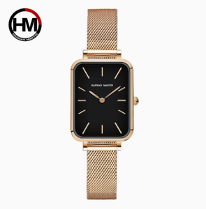 Montre-bracelet carrée pour femme HANNAH MARTIN 1241 à mouvement quartz, étanche, style simple et luxueux, idéale pour les affaires et les jeunes filles - Product Image 5