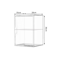 Boîtes de rangement à chaussures pliables de haute qualité, grandes, transparentes, empilables, avec ouverture frontale, en acrylique, et porte magnétique