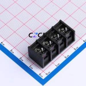 MXHB825-8.25-04P-BK01-Cu-S-A Barrier Terminal Block Through hole,P=8.25mm Connector Three Sides 8.25mm 1x4P Straight Pin - Product Image 2