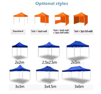 Tente pliante de pavillon pop-up en tissu Oxford 3x3 DJG-3X3 Tengqing sur rail lourd personnalisé en Chine pour les expositions commerciales