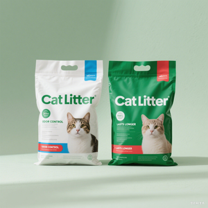 Sacchetto Personalizzato per Lettiera per Gatti Biodegradabile 10kg 20kg 25L Confezione in Carta per Pellet di Tofu e Argilla Sacchetto Riutilizzabile con Manico - Product Image 2