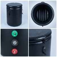 Baignoire à glace gonflable portable en PVC, ronde et pliable, pour usage intérieur et extérieur, avec couvercle et pompe à air