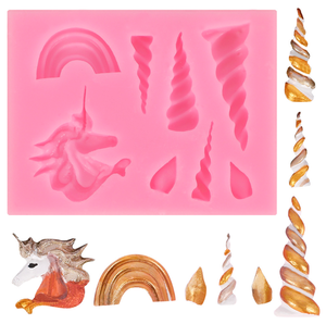 <span class=keywords><strong>Moule</strong></span> à gâteau en Silicone, Collection de <span class=keywords><strong>licorne</strong></span>, 4 pièces, Fondant, outils de décoration, pour la fabrication de pâtisserie - Product Image 5