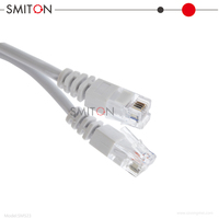 2 Paires torsadées Cat3 RJ11 Round Telephone Jumper Cable RJ11 Patch Cord With 6P4C Crystal Connector
