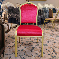 Restaurant de haute qualité bon marché en gros, salle de banquet, chaise d'hôtel de banquet empilable en fer moderne