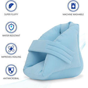 Protecteur de talon pour escarres, bottes ultra-douces à 2 couches, oreillers de lit pour les pieds, tissu en peau de pêche résistant à l'eau, oreiller protecteur de talon - Product Image 3